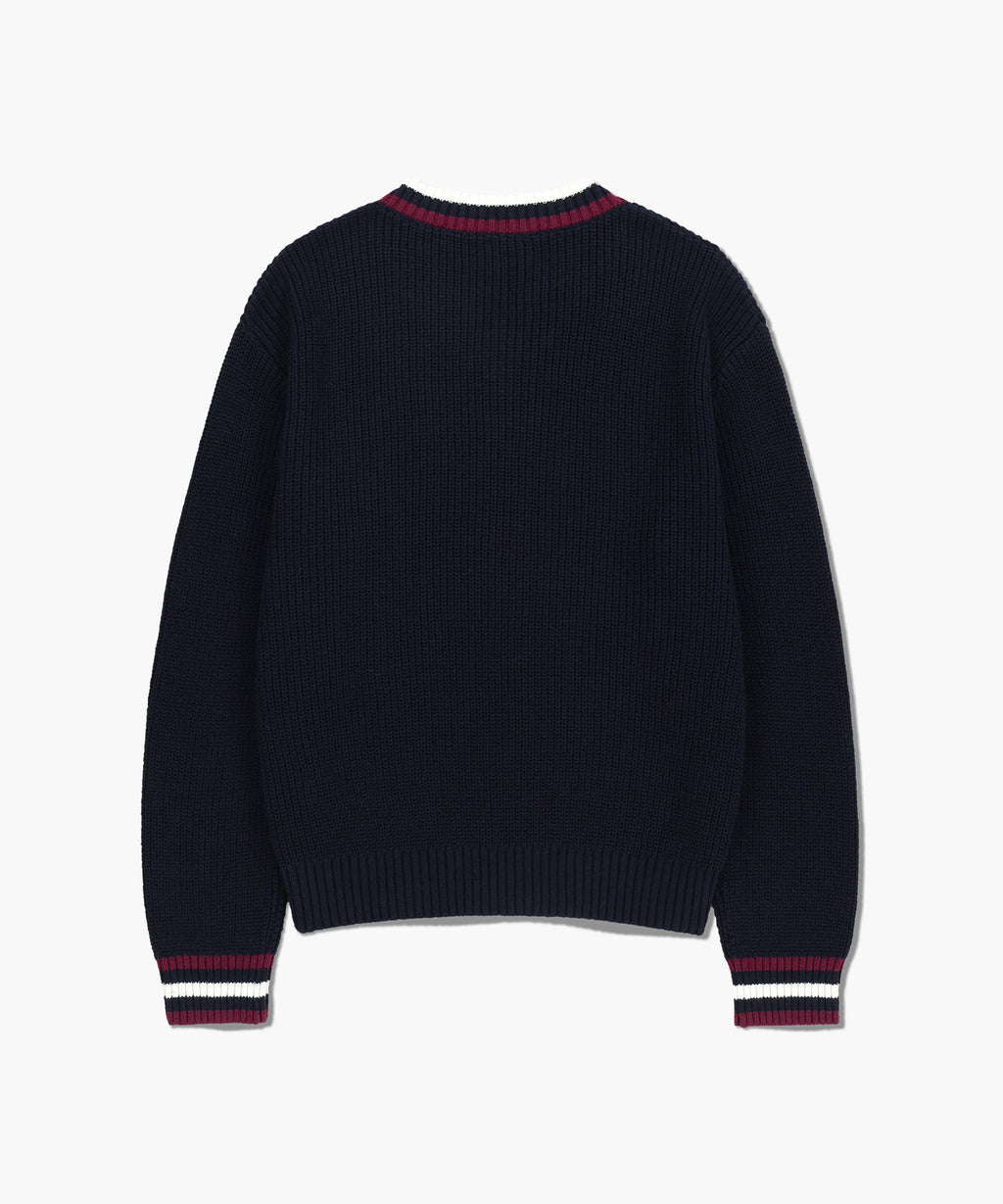 Marithe & Francois Girbaud - V Neck Knit Pullover (Navy) product image 7 | TRAB K-Fashion Australia