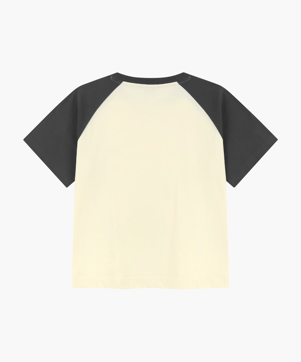 Marithe & Francois Girbaud - Small Regular Logo Raglan Crop Tee (Charcoal) product image 7 | TRAB K-Fashion Australia
