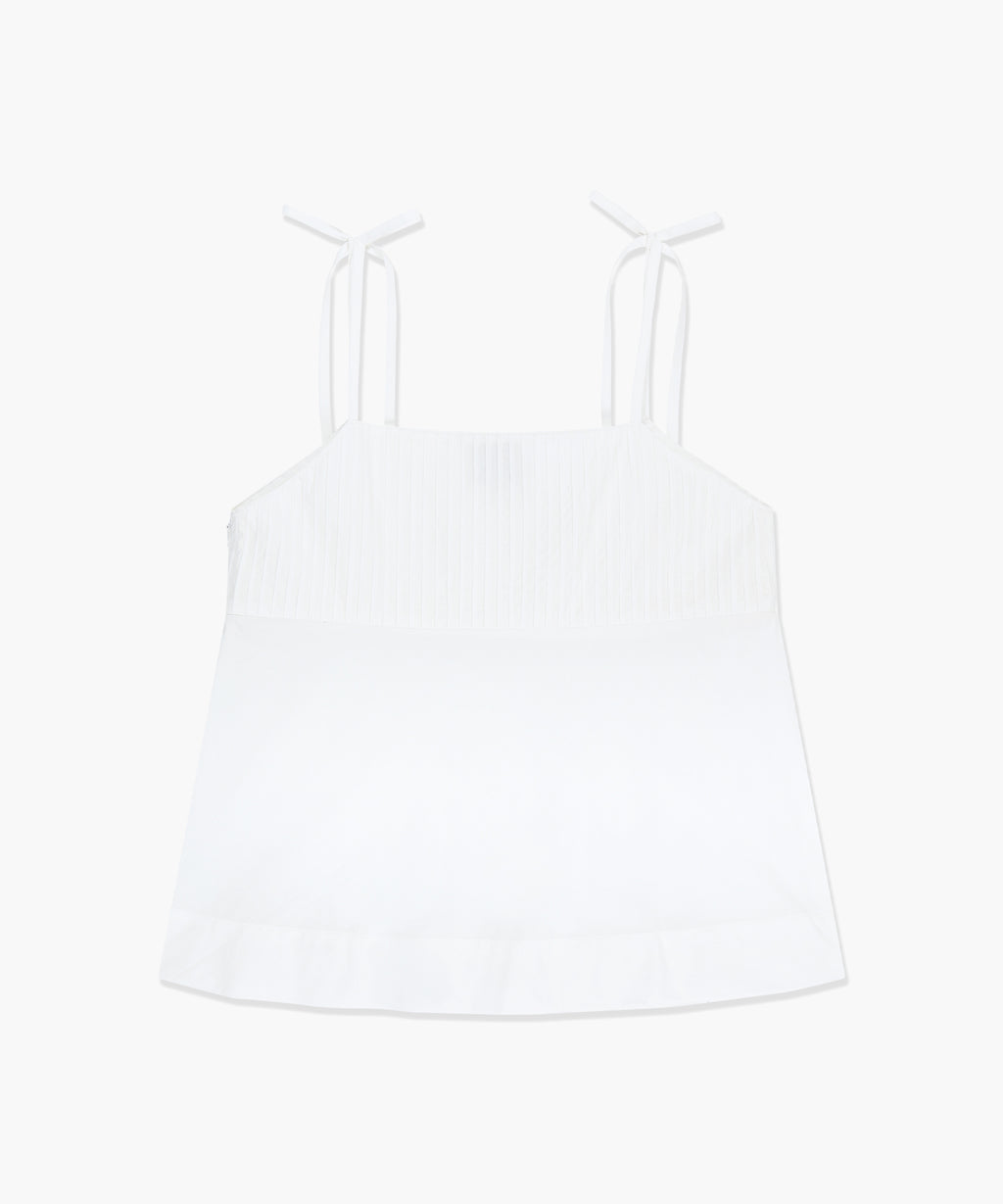 Marithe & Francois Girbaud - Pintuck Camisole Blouse (White) product image 7 | TRAB K-Fashion Australia