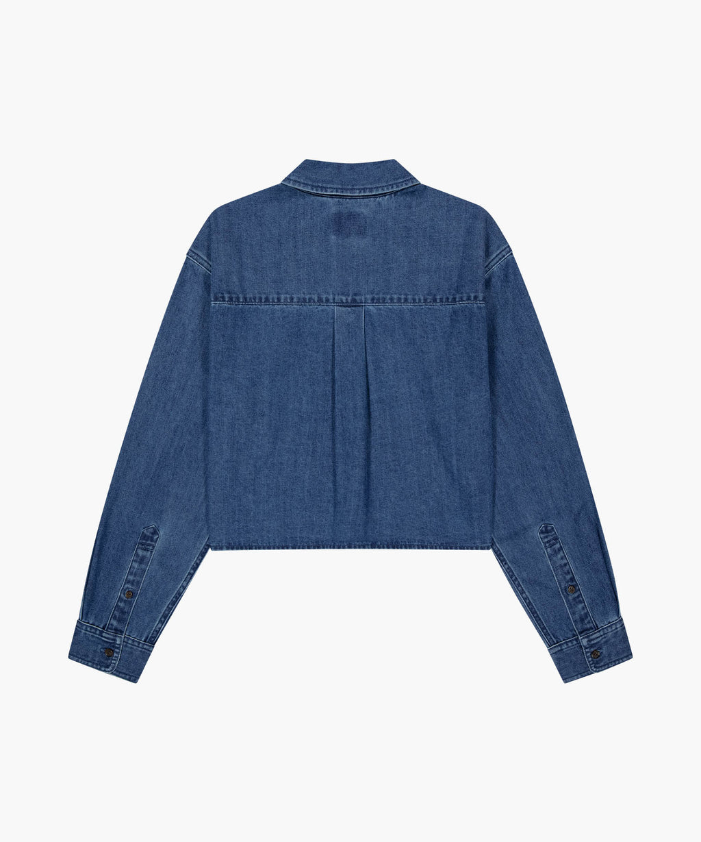 Marithe & Francois Girbaud - Crop Denim Shirt (Blue) product image 7 | TRAB K-Fashion Australia