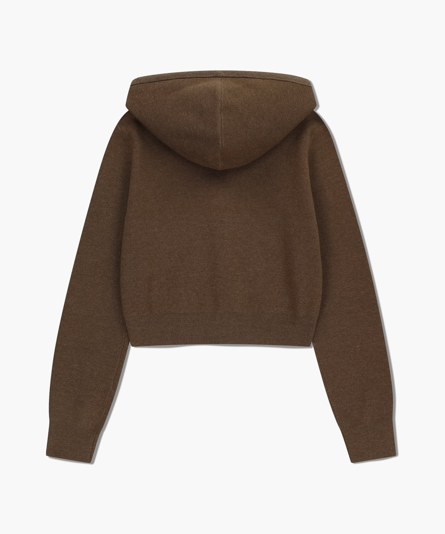 Marithe & Francois Girbaud - Classic Logo Crop Knit Hoodie Zipup (Brown) product image 7 | TRAB K-Fashion Australia