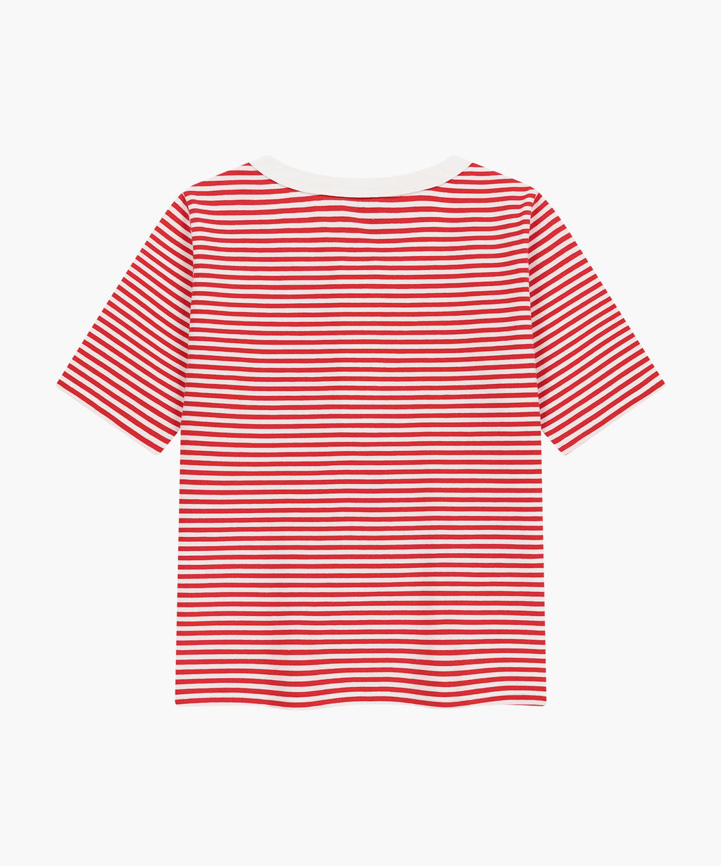 Marithe & Francois Girbaud - Stripe Henley Neck Tee (Red) product image 7 | TRAB K-Fashion Australia