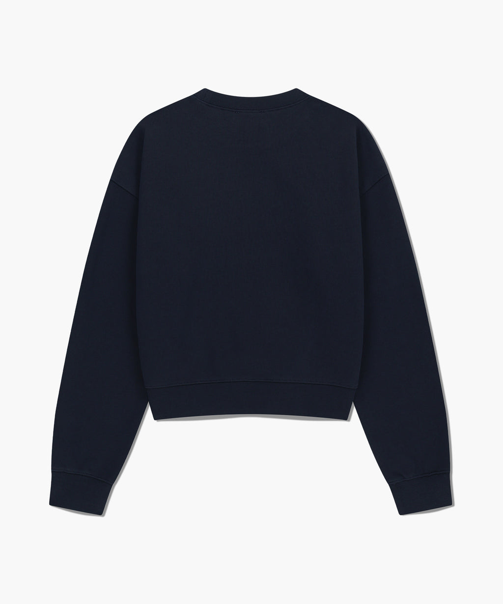 Marithe & Francois Girbaud - Classic Logo Crop Sweatshirt (Navy) product image 7 | TRAB K-Fashion Australia