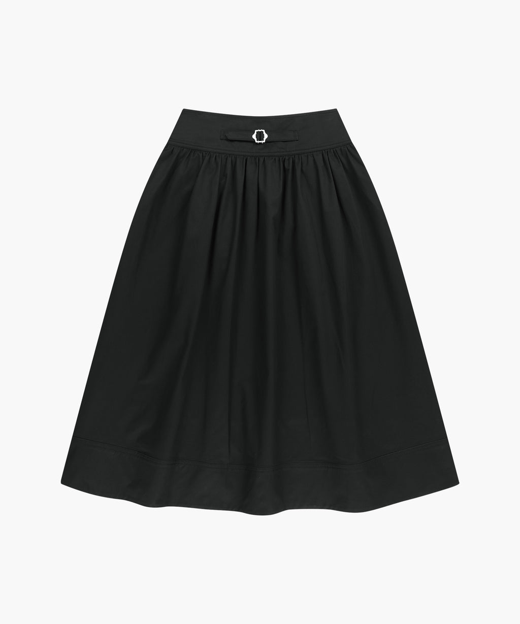 Marithe & Francois Girbaud - Cotton Waist Wrinkle Skirt (Black) product image 7 | TRAB K-Fashion Australia