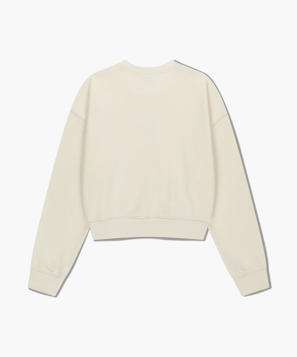Marithe & Francois Girbaud - Marithe Love Graphic Crop Sweatshirt (Ivory) product image 7 | TRAB K-Fashion Australia