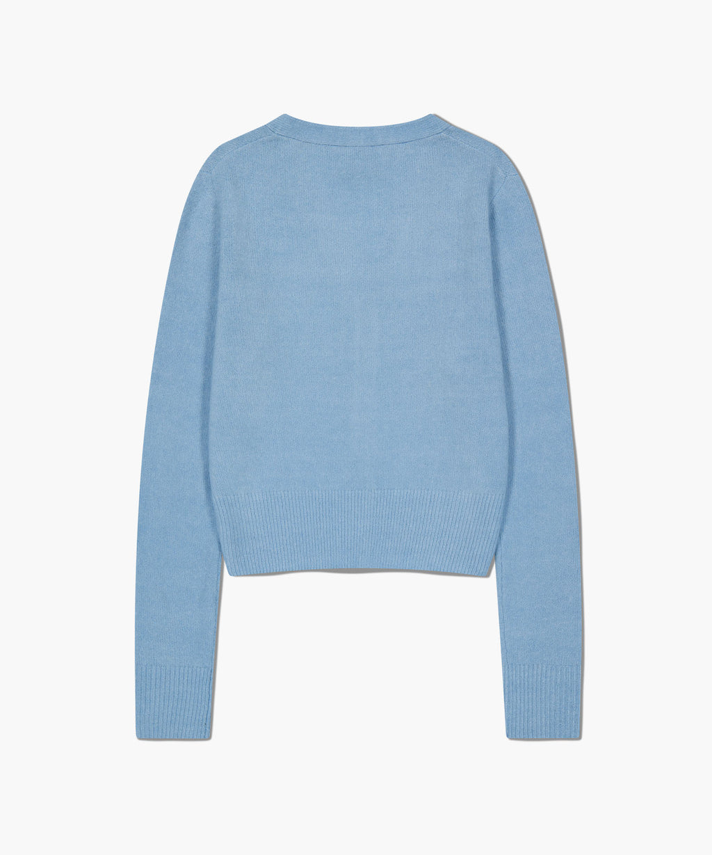 Marithe & Francois Girbaud - V-neck Crop Cardigan (Sky Blue) product image 7 | TRAB K-Fashion Australia
