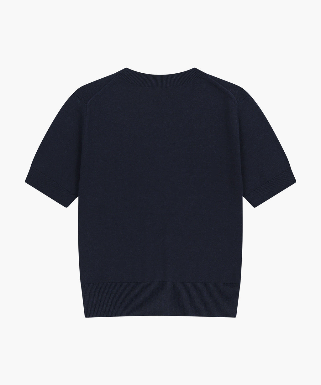 Marithe & Francois Girbaud - Doodle Bear Half Knit Pullover (Navy) product image 7 | TRAB K-Fashion Australia