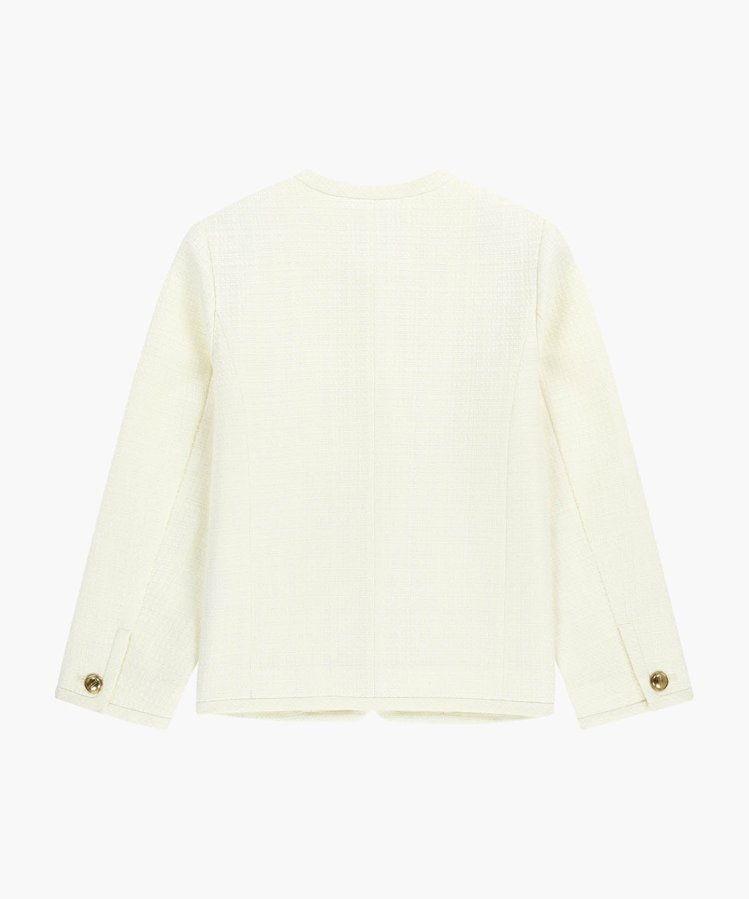 Marithe & Francois Girbaud - Tweed Round Neck Jacket (Ivory) product image 7 | TRAB K-Fashion Australia