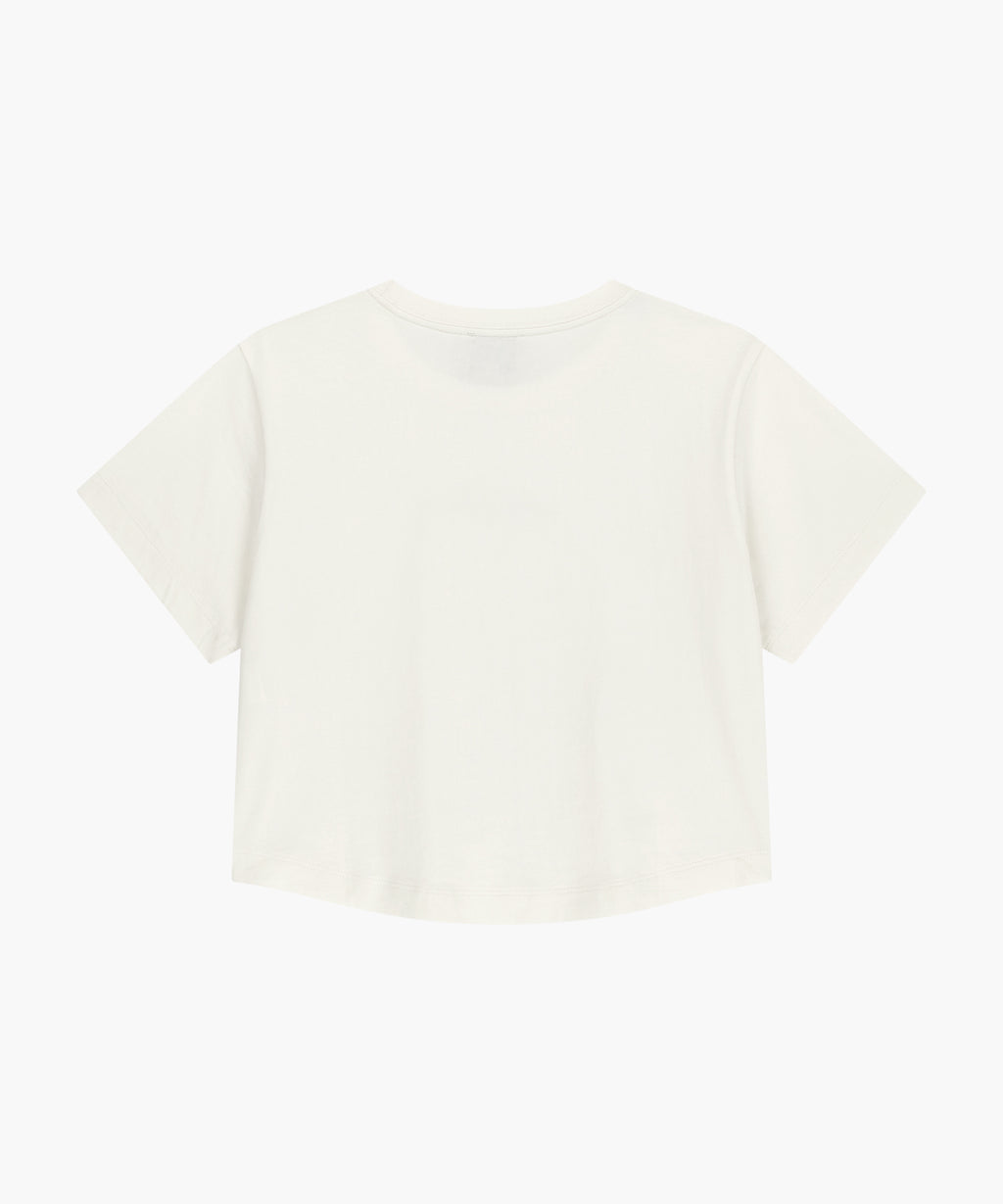Marithe & Francois Girbaud - Silver Lettering Crop Tee (Ivory) product image 7 | TRAB K-Fashion Australia