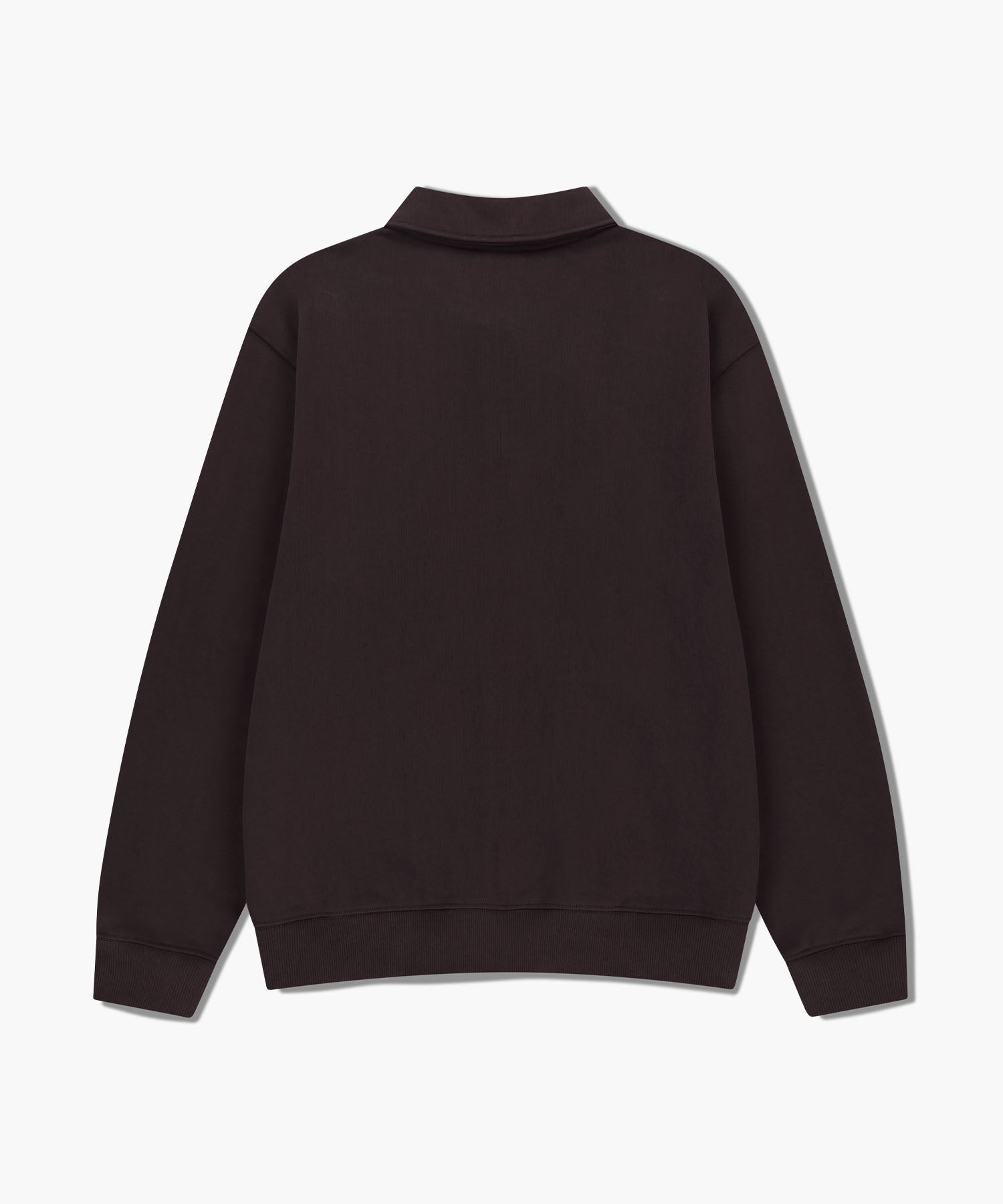 Marithe & Francois Girbaud - Baseball Logo Collar Half Zipup Sweatshirt (Brown) product image 7 | TRAB K-Fashion Australia