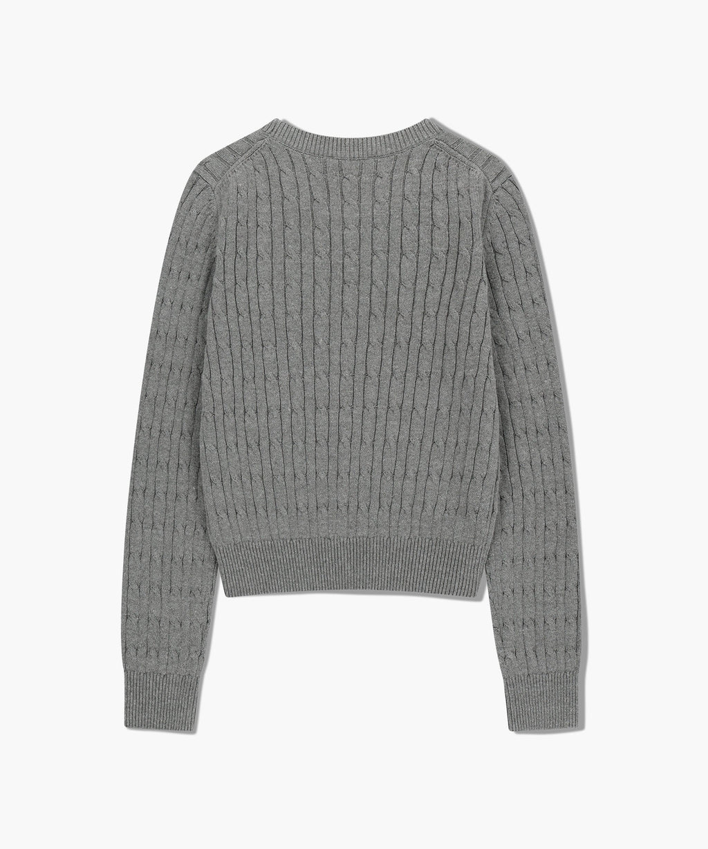 Marithe & Francois Girbaud - Vineyard Cable Knit Pullover (Melange Gray) product image 7 | TRAB K-Fashion Australia