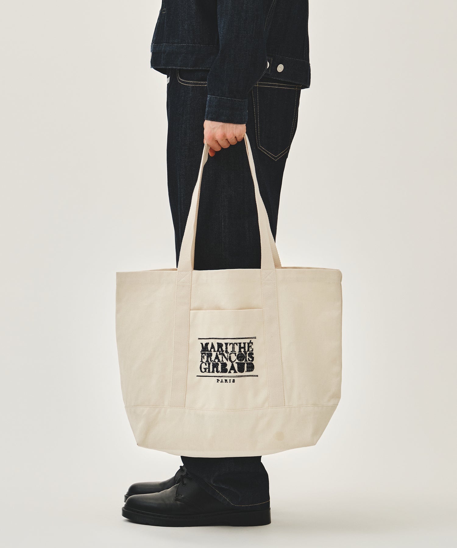 Marithe & Francois Girbaud - Drawing Classic Logo Big Eco Bag (Natural) product image 7 | TRAB K-Fashion Australia