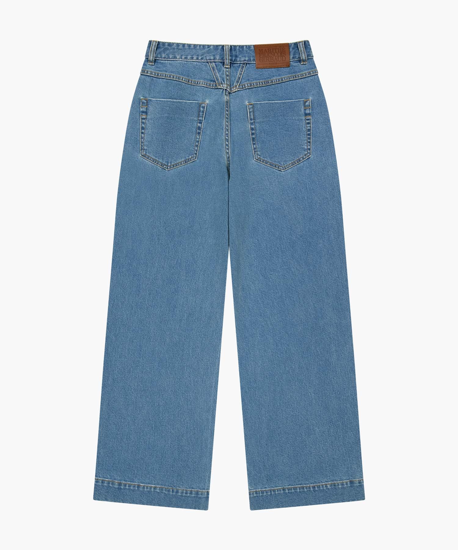 Marithe & Francois Girbaud - Low-waist Tuck Wide Denim Pants (Blue) product image 7 | TRAB K-Fashion Australia