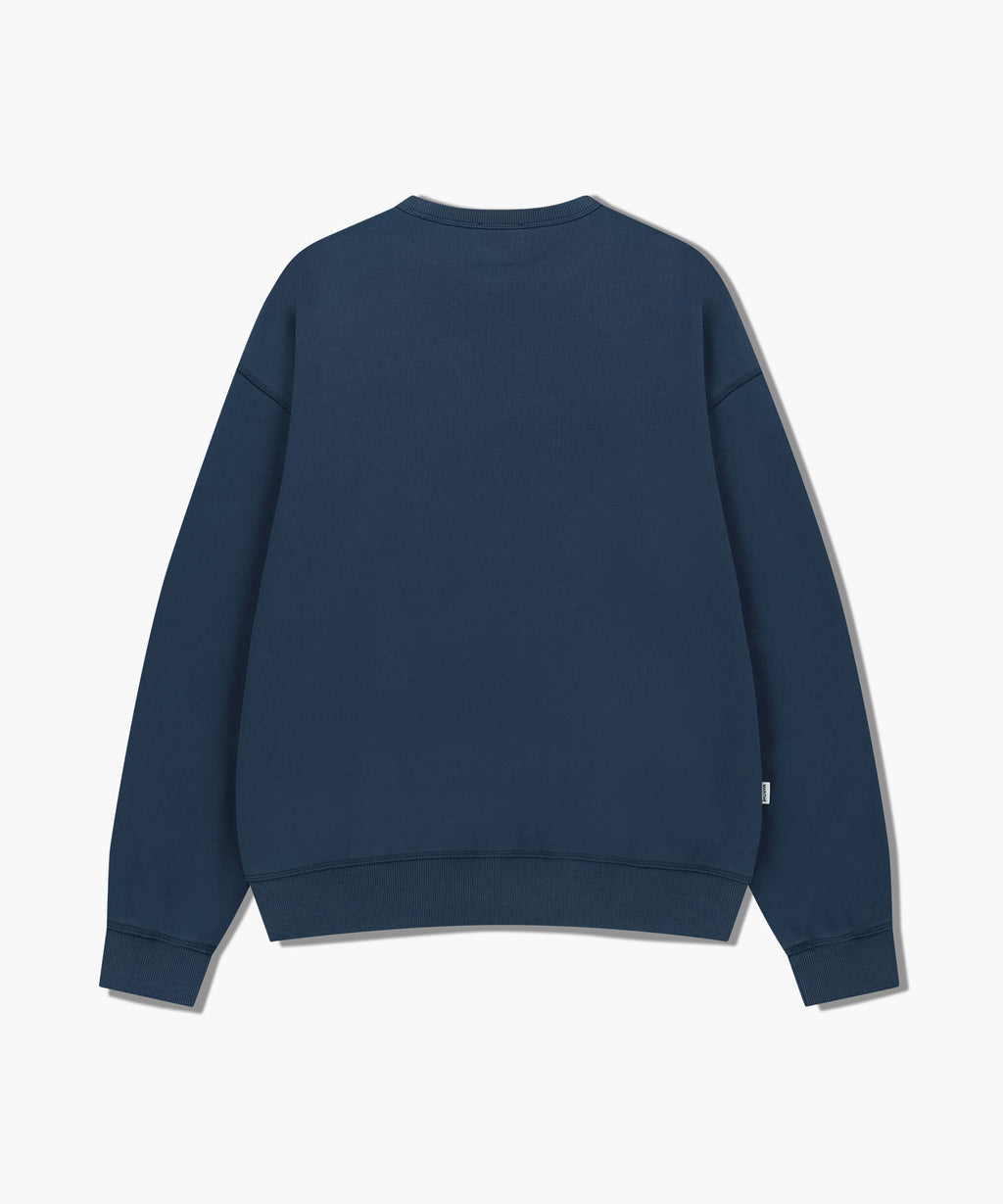 Marithe & Francois Girbaud - Lettering Logo Over Fit Sweatshirt (Blue) product image 7 | TRAB K-Fashion Australia