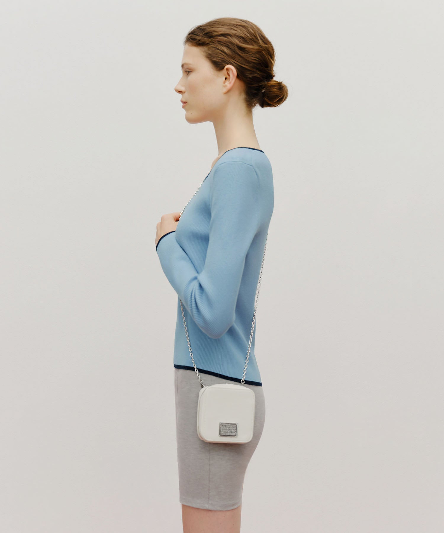 Marithe & Francois Girbaud - Classic Logo Chain Zip Wallet (Ivory) product image 7 | TRAB K-Fashion Australia