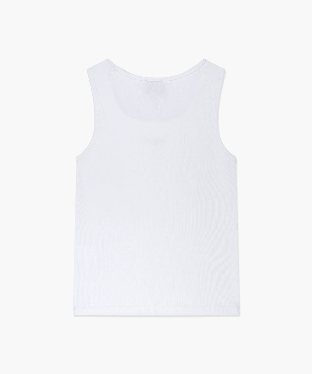Marithe & Francois Girbaud - Regular Logo Sleeveless (White) product image 7 | TRAB K-Fashion Australia