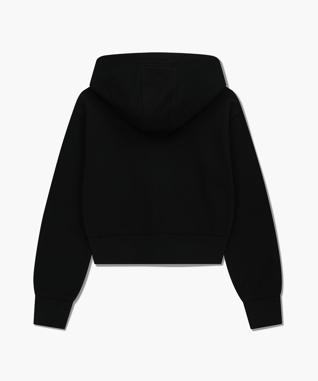 Marithe & Francois Girbaud - Embroidery Classic Logo Crop Hoodie Zipup (Black) product image 7 | TRAB K-Fashion Australia