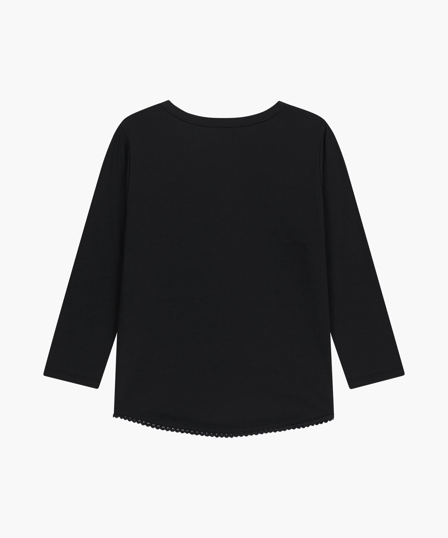 Marithe & Francois Girbaud - Small Classic Logo Henley Neck 3/4 Sleeve Tee (Black) product image 7 | TRAB K-Fashion Australia