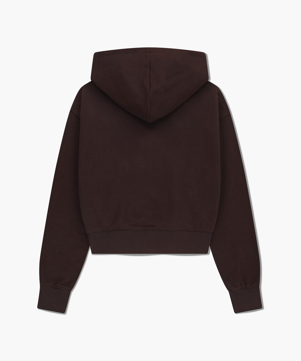 Marithe & Francois Girbaud - Small Classic Logo Crop Hoodie (Brown) product image 7 | TRAB K-Fashion Australia
