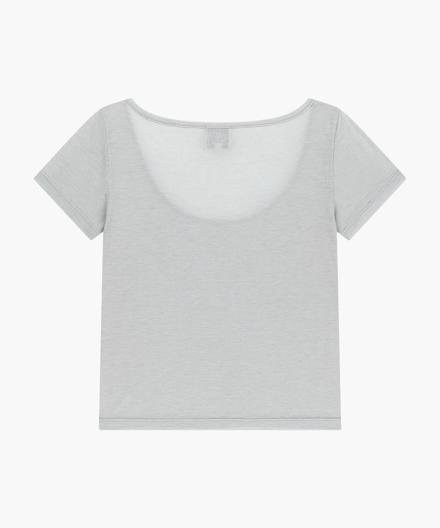 Marithe & Francois Girbaud - Small Classic Logo Sleeveless Layered Slim Crop Tee (Light Gray) product image 7 | TRAB K-Fashion Australia