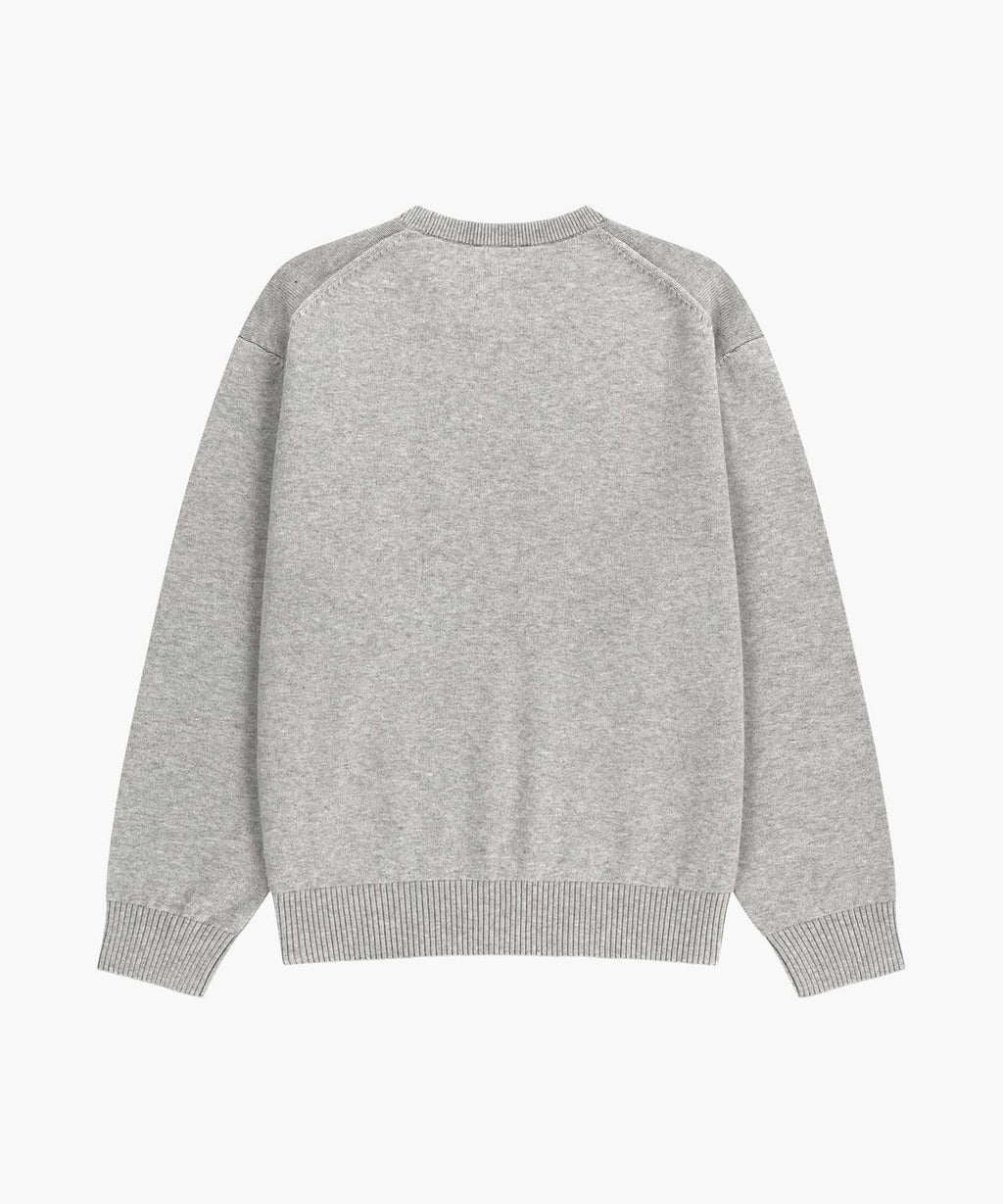 Marithe & Francois Girbaud - Drawing Classic Logo Knit Pullover (Melange Gray) product image 7 | TRAB K-Fashion Australia