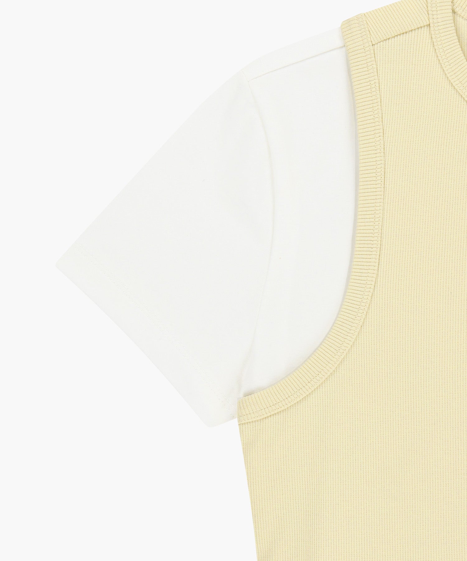 Marithe & Francois Girbaud - Small Classic Logo One Shoulder Layered Tee (Ivory) product image 7 | TRAB K-Fashion Australia