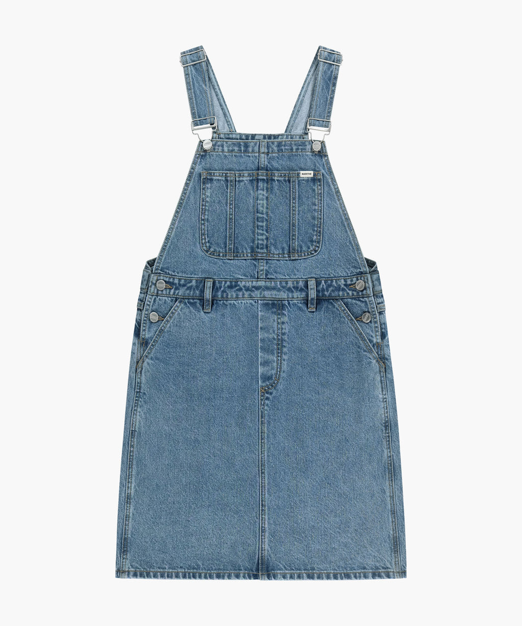 Marithe & Francois Girbaud - Denim Overall Midi Skirt (Blue) product image 7 | TRAB K-Fashion Australia