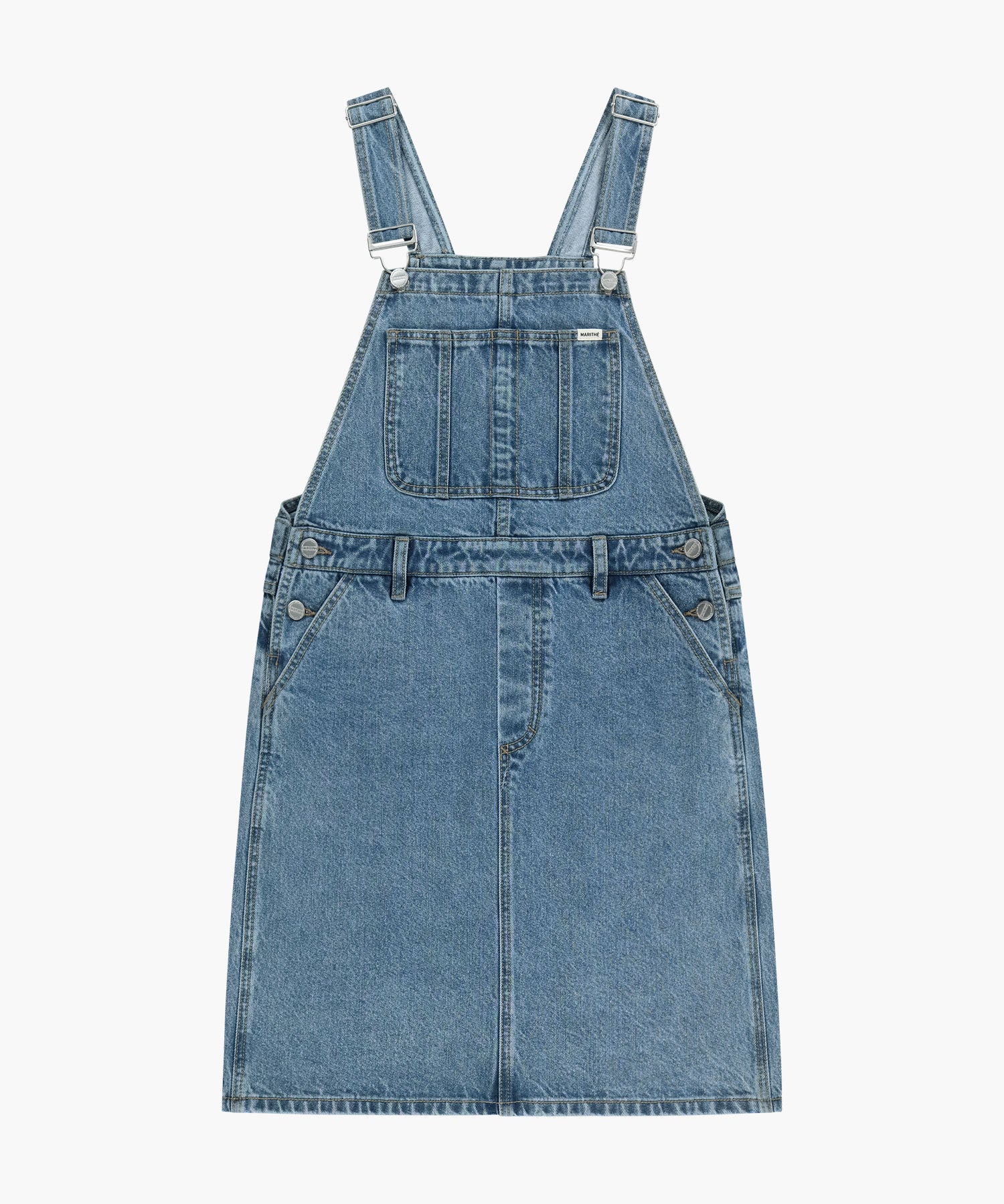 Marithe & Francois Girbaud - Denim Overall Midi Skirt (Blue) product image 7 | TRAB K-Fashion Australia