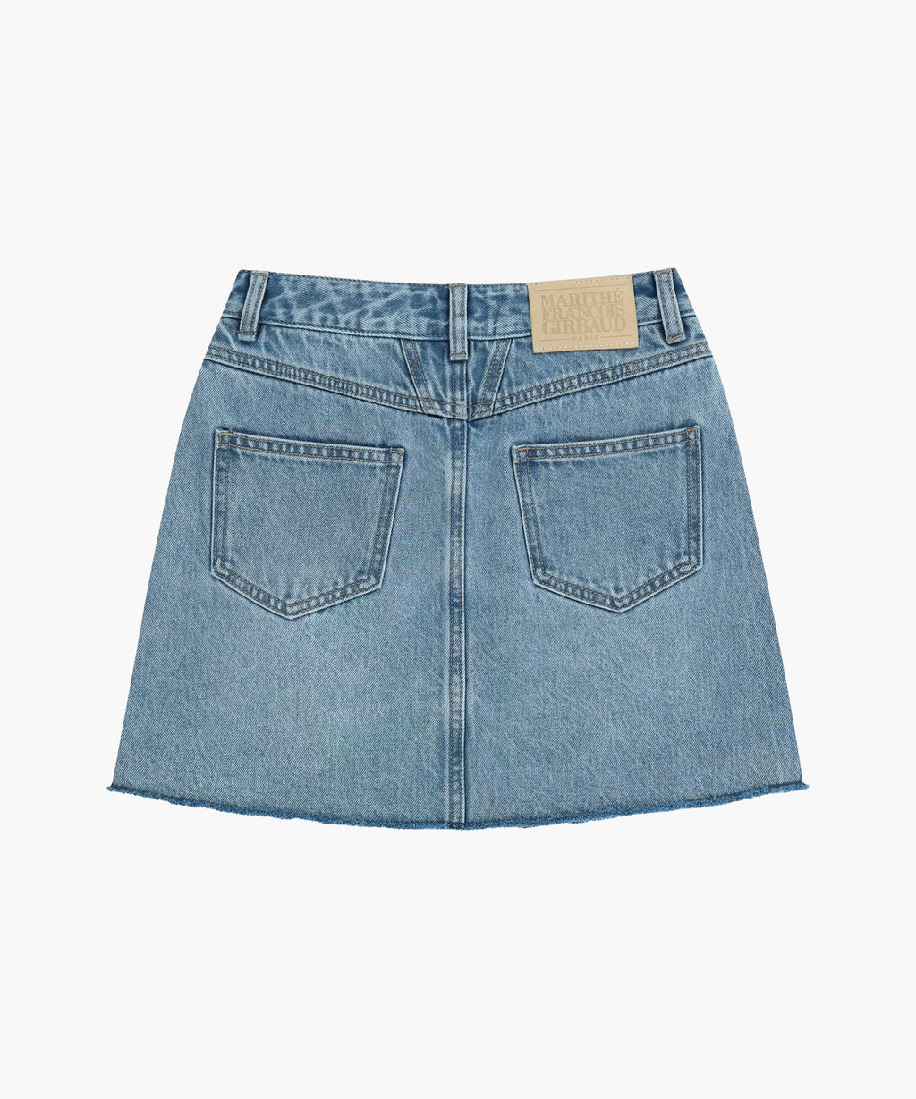 Marithe & Francois Girbaud - Raw Edge Denim Mini Skirt (Light Blue) product image 7 | TRAB K-Fashion Australia