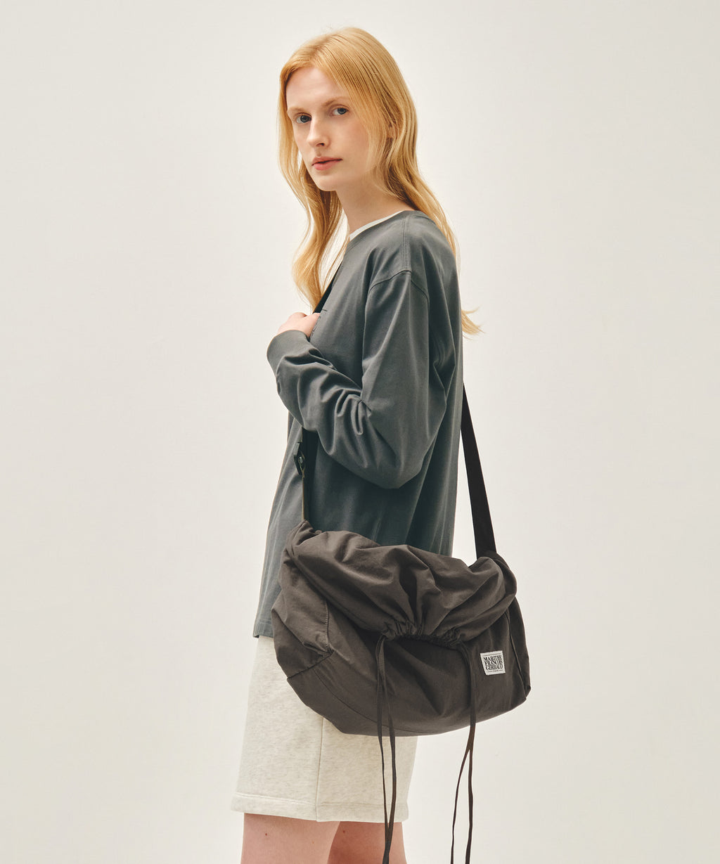 Marithe & Francois Girbaud - Classic Logo String Nylon Cross Bag (Khaki) product image 7 | TRAB K-Fashion Australia