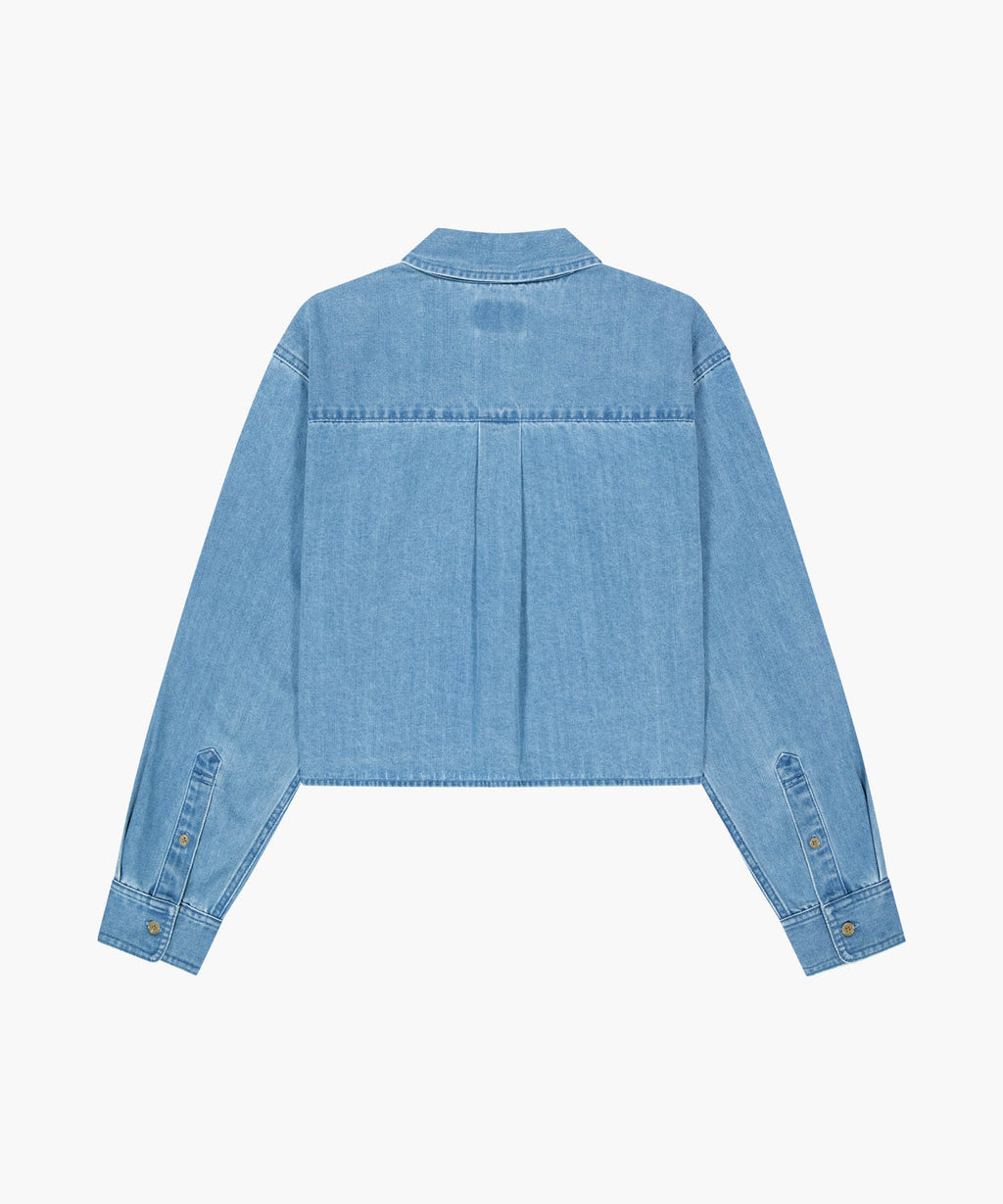 Marithe & Francois Girbaud - Crop Denim Shirt (Light Blue) product image 7 | TRAB K-Fashion Australia