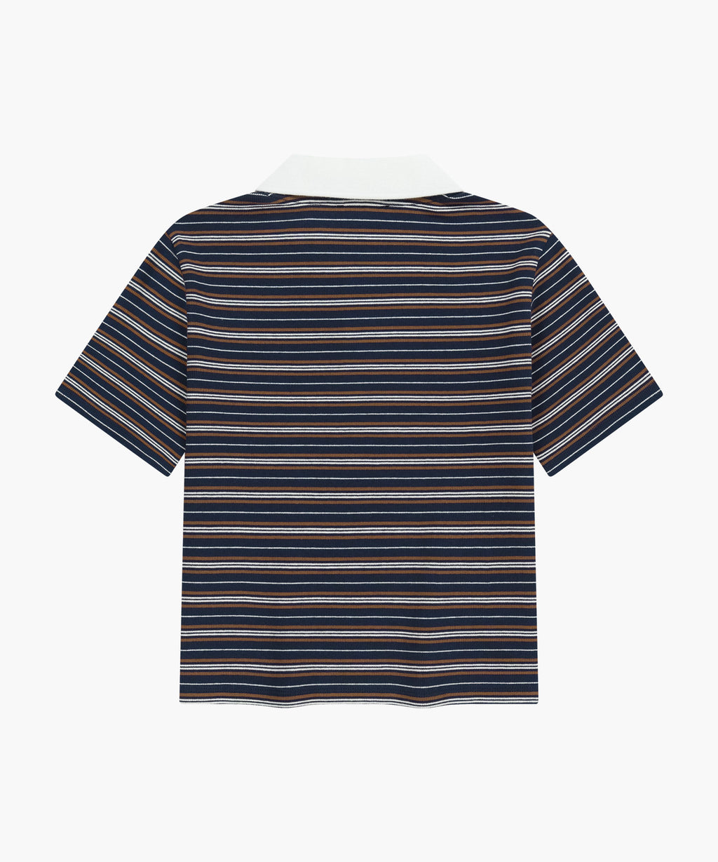 Marithe & Francois Girbaud - Stripe Slim Crop Collar Tee (Navy) product image 7 | TRAB K-Fashion Australia
