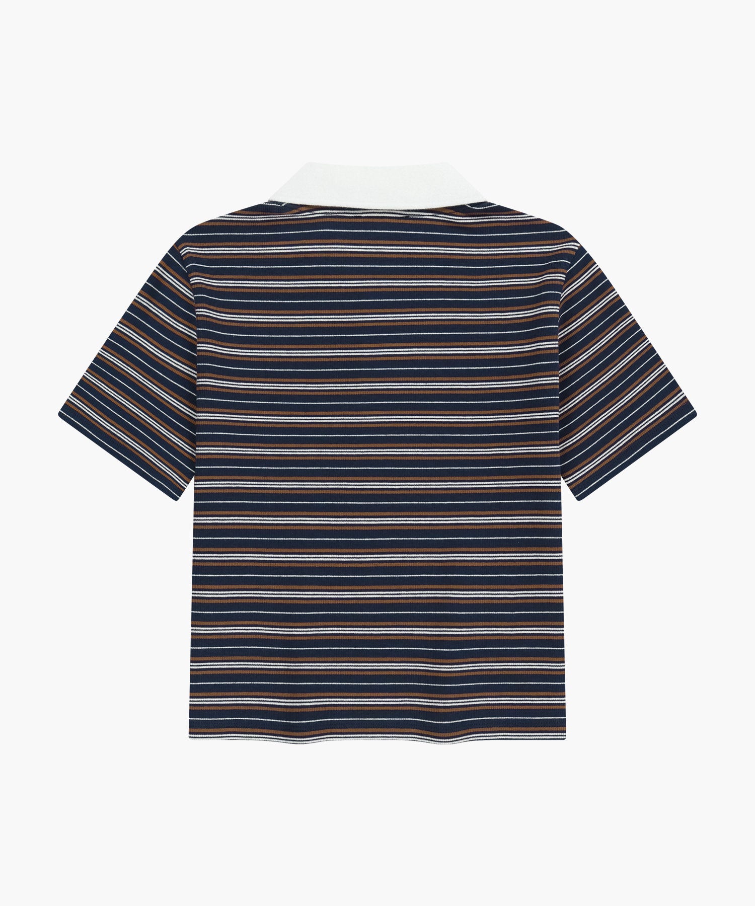 Marithe & Francois Girbaud - Stripe Slim Crop Collar Tee (Navy) product image 7 | TRAB K-Fashion Australia