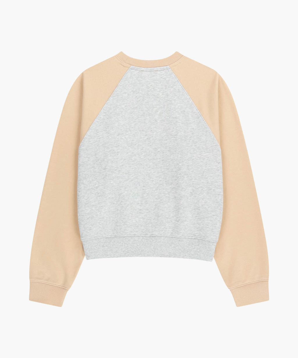 Marithe & Francois Girbaud - Block Classic Logo Raglan Crop Sweatshirt (Coral Pink) product image 7 | TRAB K-Fashion Australia
