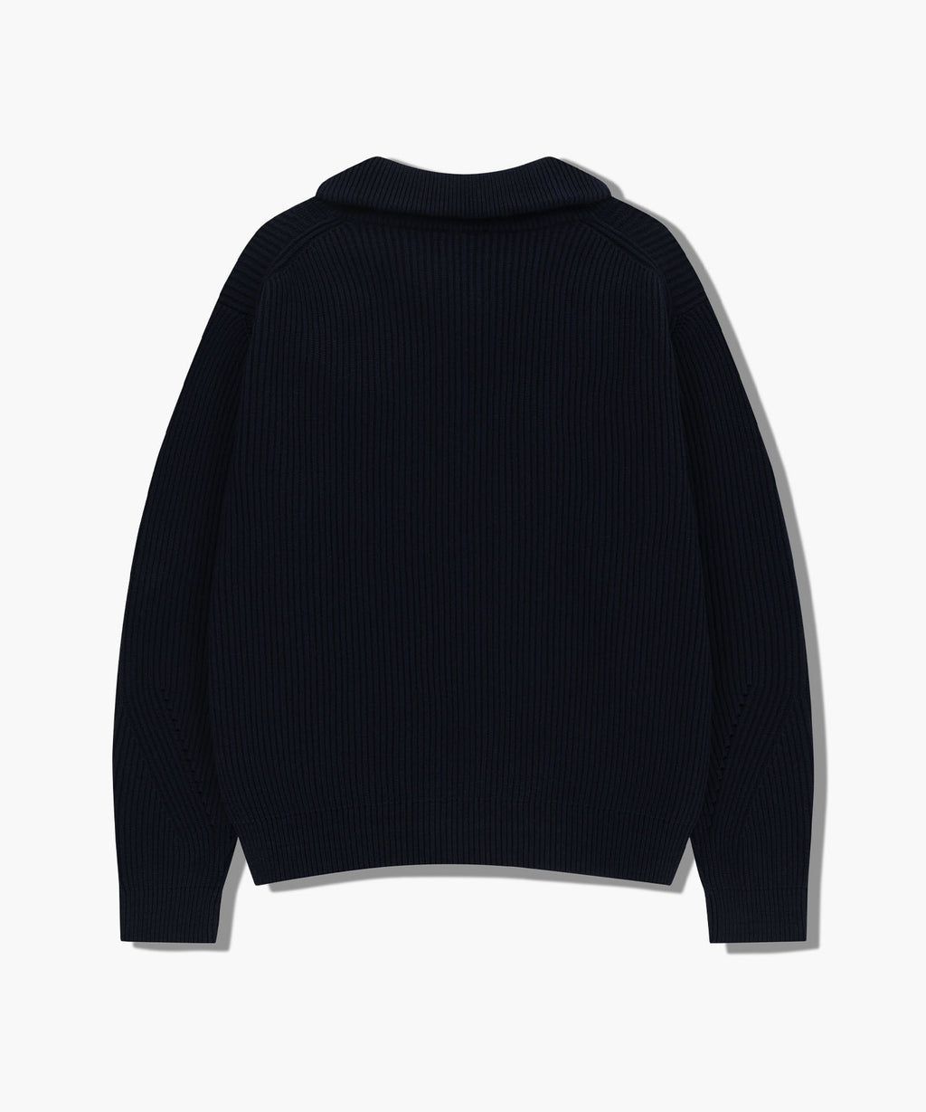 Marithe & Francois Girbaud - Half Neck Zipup Knit (Navy) product image 7 | TRAB K-Fashion Australia