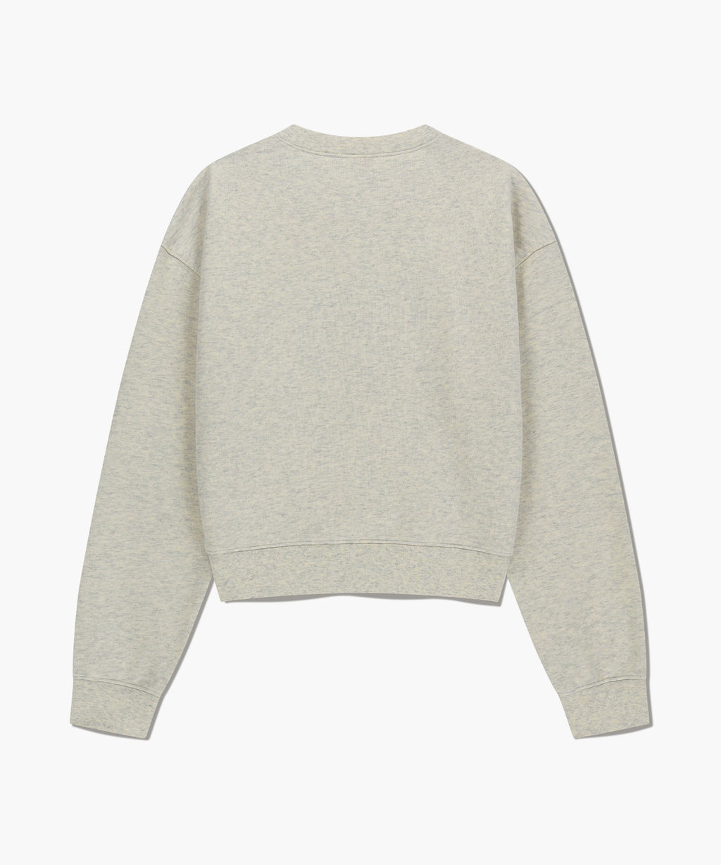 Marithe & Francois Girbaud - Classic Logo Crop Sweatshirt (Oatmeal) product image 7 | TRAB K-Fashion Australia