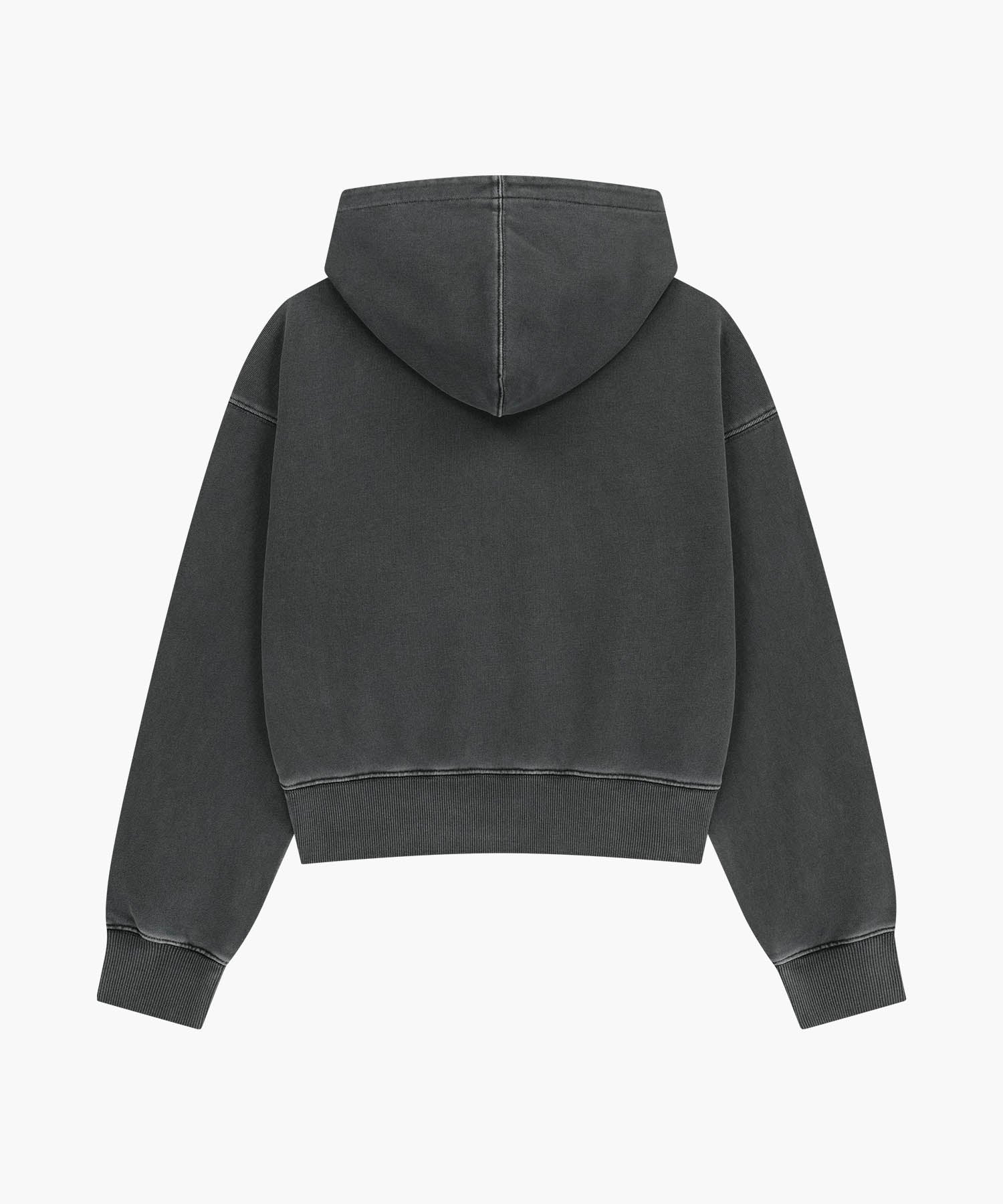 Marithe & Francois Girbaud - Shadow Classic Logo Dyeing Crop Hoodie (Charcoal) product image 7 | TRAB K-Fashion Australia