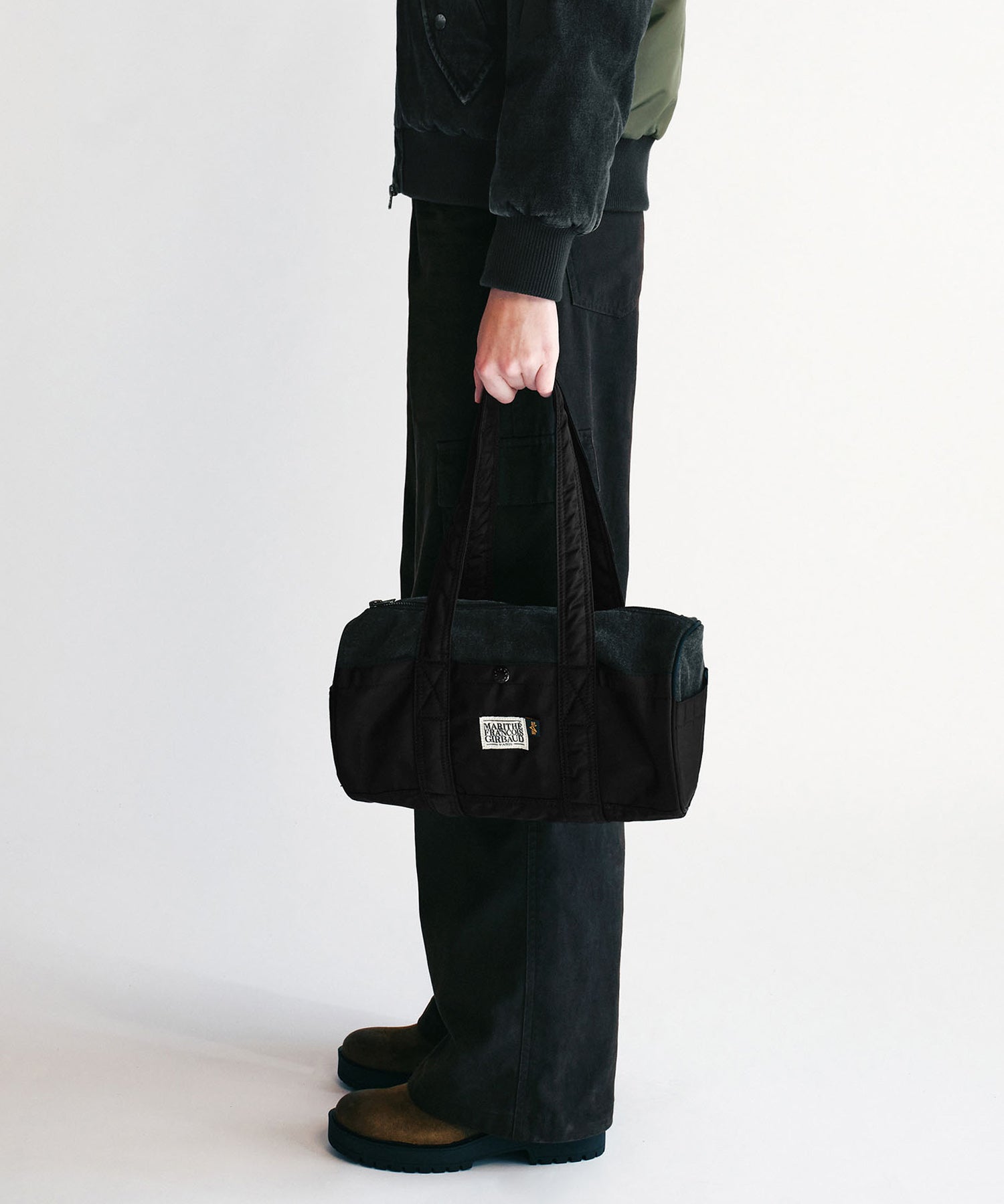 Marithe & Francois Girbaud - Marithe X Alpha Industries Classic Logo Nylon Duffle Bag (Black) product image 7 | TRAB K-Fashion Australia
