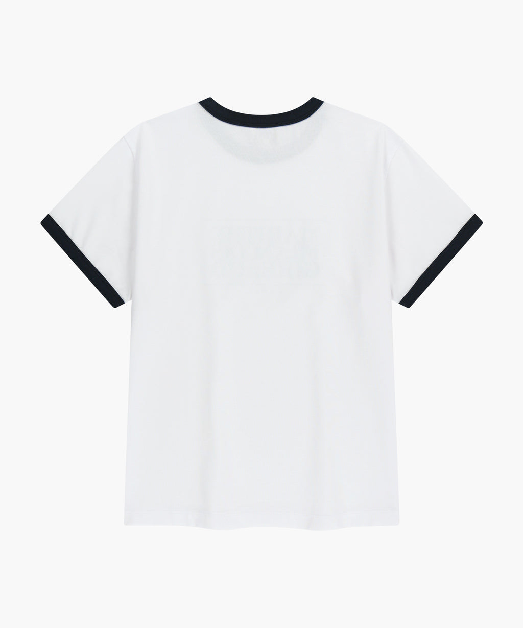 Marithe & Francois Girbaud - Aerocool Crack Classic Logo Ringer Tee (White) product image 7 | TRAB K-Fashion Australia