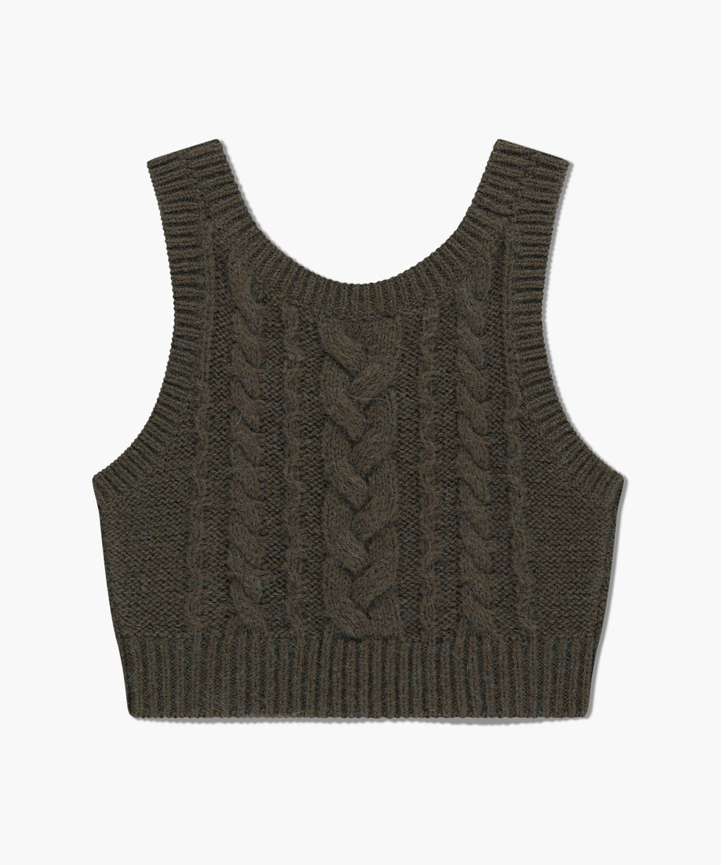 Marithe & Francois Girbaud - Logo Knit Bustier (Brown) product image 7 | TRAB K-Fashion Australia
