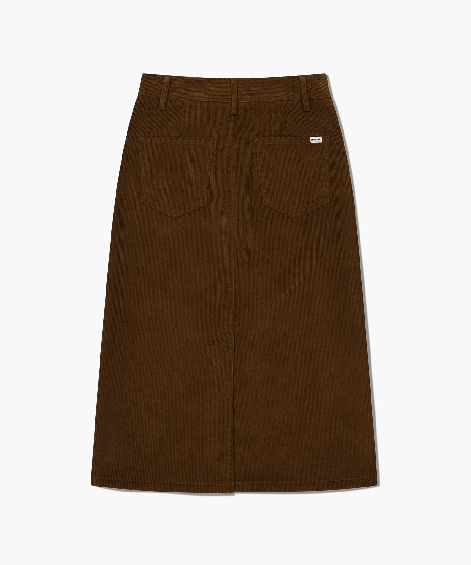 Marithe & Francois Girbaud - Classic Corduroy Midi Skirt (Brown) product image 7 | TRAB K-Fashion Australia