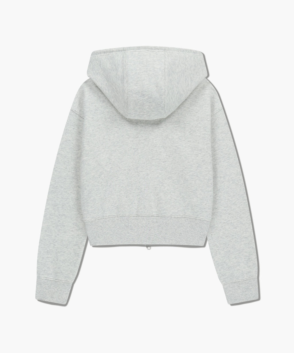 Marithe & Francois Girbaud - Lace Applique Crop Hoodie Zipup (Light Heather Gray) product image 7 | TRAB K-Fashion Australia