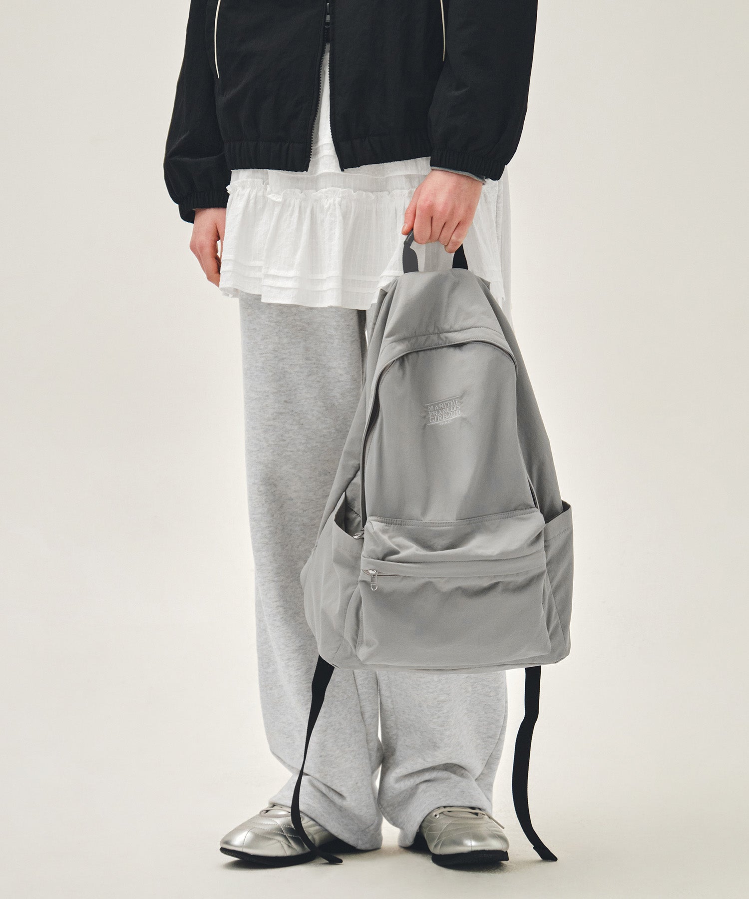 Marithe & Francois Girbaud - Classic Logo Light Backpack (Gray) product image 7 | TRAB K-Fashion Australia