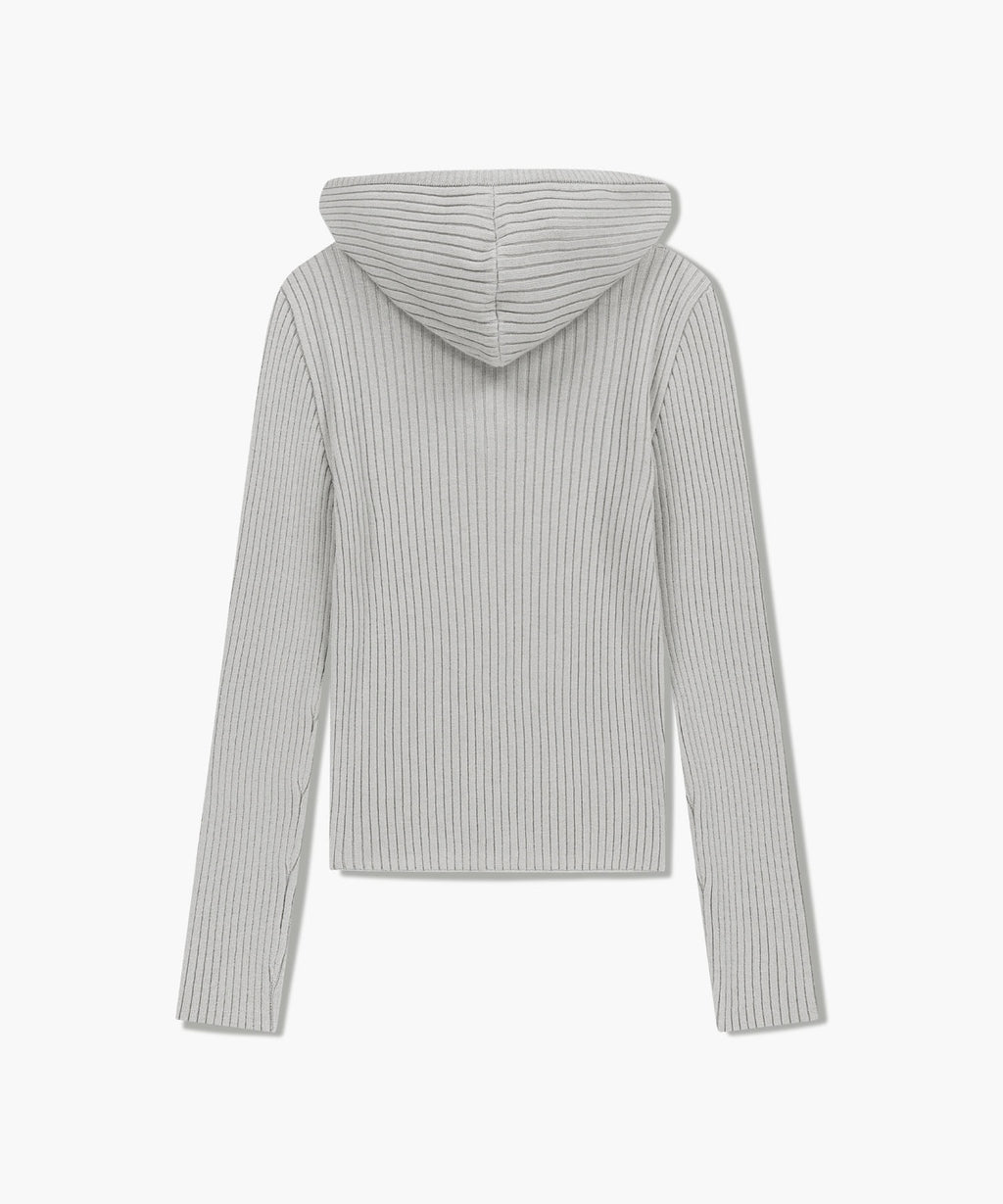 Marithe & Francois Girbaud - Balaclava Hoodie Slim Knit (Light Gray) product image 7 | TRAB K-Fashion Australia