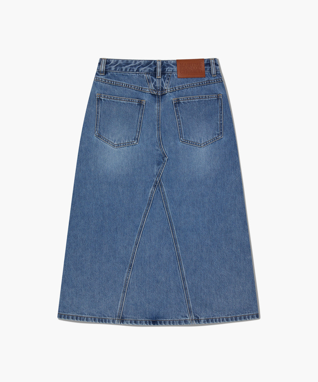 Marithe & Francois Girbaud - A-line Denim Midi Skirt (Light Blue) product image 7 | TRAB K-Fashion Australia