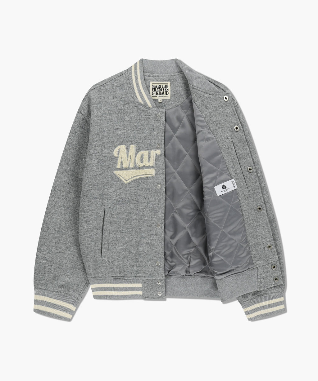 Marithe & Francois Girbaud - Wool Varsity Jacket (Heather Gray) product image 7 | TRAB K-Fashion Australia