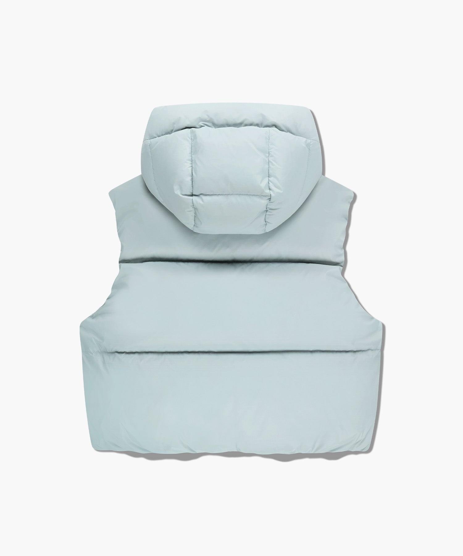 Marithe & Francois Girbaud - Circle Logo Crop Hooded Down Vest (Mint Gray) product image 7 | TRAB K-Fashion Australia