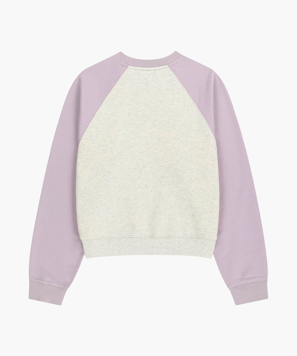 Marithe & Francois Girbaud - Block Classic Logo Raglan Crop Sweatshirt (Light Purple) product image 7 | TRAB K-Fashion Australia