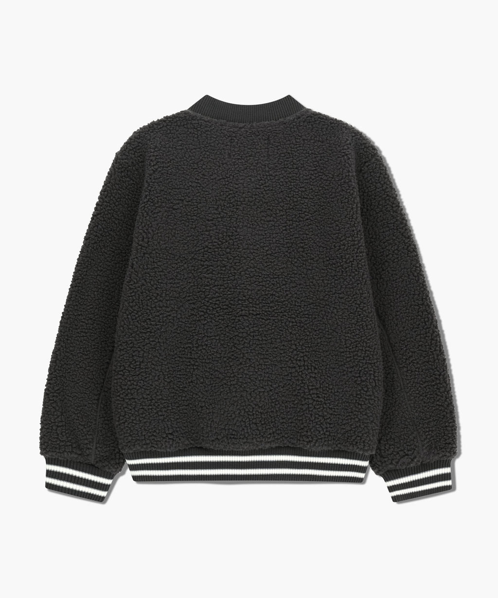 Marithe & Francois Girbaud - Fleece Varsity Jacket (Charcoal) product image 7 | TRAB K-Fashion Australia