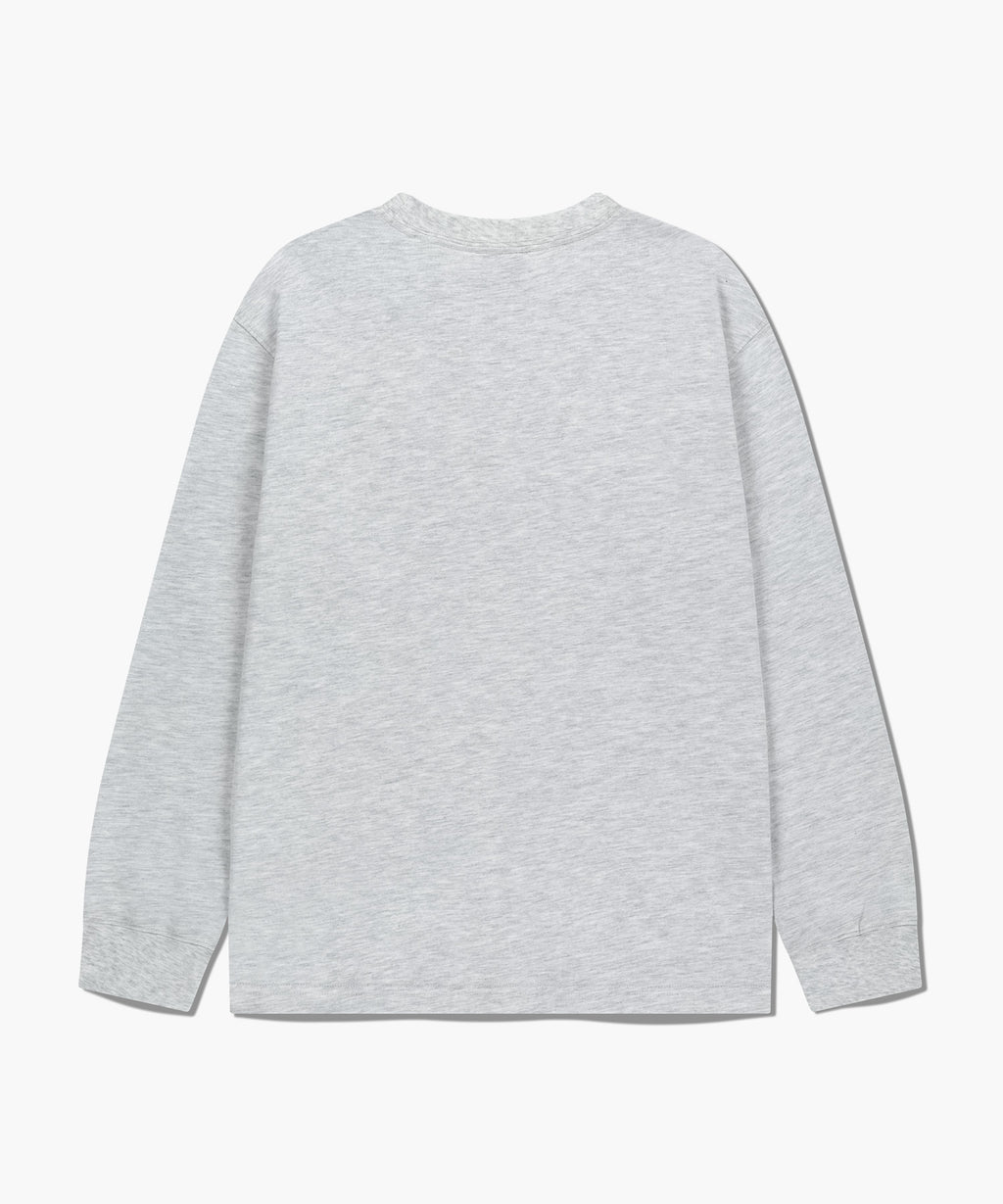 Marithe & Francois Girbaud - Classic Logo Long Sleeve (Light Heather Gray) product image 7 | TRAB K-Fashion Australia